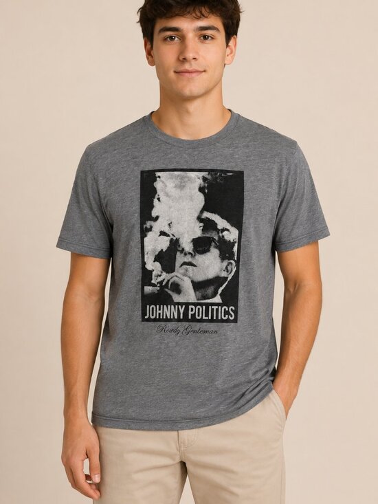 Rowdy Gentleman Other - Rowdy Gentleman Gray and Black President Kennedy Graphic Men’s Tshirt  Size L